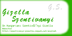 gizella szentivanyi business card